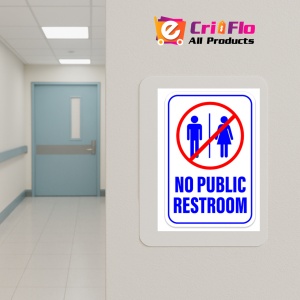 Indicator Sign no public restroom, Sticker autocolant - Img 5