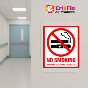 Indicator Sign no smoking including electronic cigarettes, Sticker autocolant - Img 5