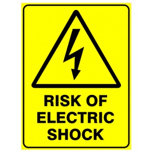 Indicator Sign risk of electric shock, Sticker autocolant