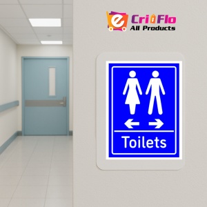 Indicator Sign Toilets Arrows Women Left Men Right, Sticker autocolant - Img 5