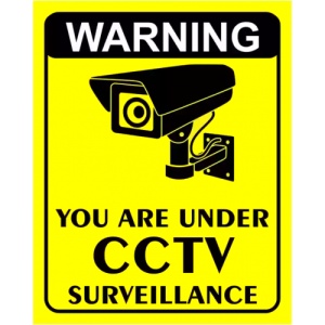 Indicator Sign warning you are under cctv surveillance, Sticker autocolant - Img 1