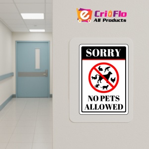 Indicator Sorry No Pets Sign, Sticker autocolant - Img 5
