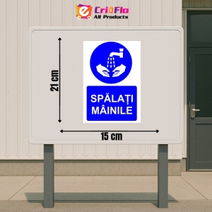 Indicator Spalati mainile indicator de obligativitate, Sticker autocolant - Img 2