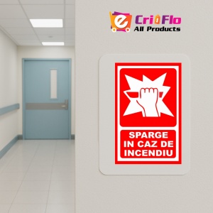 Indicator Sparge in caz de incendiu, Sticker autocolant - Img 5