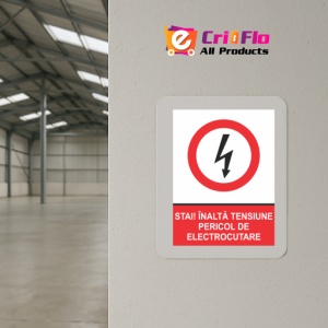 Indicator Stai inalta tenisune pericol de electrocutare, Sticker autocolant - Img 4