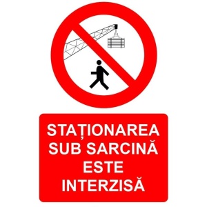 Indicator Stationarea sub sarcina este interzisa indicator de interzicere, Sticker autocolant