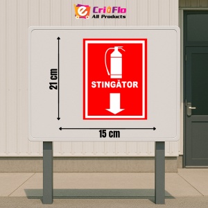 Indicator Stingator cu sageata in jos, Sticker autocolant - Img 2