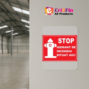 Indicator Stop hidrant de incendiu situat aici, Sticker autocolant - Img 4