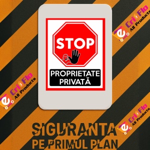 Indicator Stop proprietate privata, Sticker autocolant - Img 3