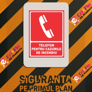 Indicator Telefon pentru cazurile de incendiu, Sticker autocolant - Img 3