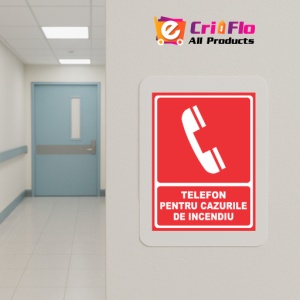 Indicator Telefon pentru cazurile de incendiu, Sticker autocolant - Img 5
