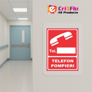 Indicator Telefon pompieri, Sticker autocolant - Img 5