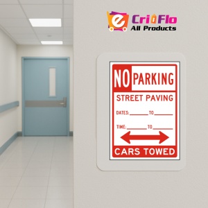 Indicator Temporary No Parking Street Paving Cars Towed Sign, Sticker autocolant - Img 5
