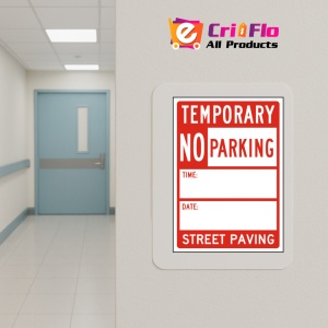 Indicator Temporary No Parking Street Paving Sign, Sticker autocolant - Img 5