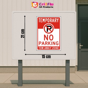 Indicator Temporary No Parking Tow Away Zone Sign, Sticker autocolant - Img 2