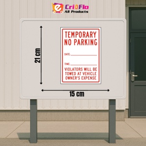 Indicator Temporary No Parking Violators Will Be Towed Sign, Sticker autocolant - Img 2