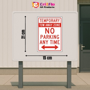 Indicator Temporary Tow Away Zone No Parking Sign, Sticker autocolant - Img 2