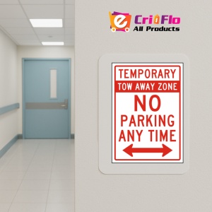Indicator Temporary Tow Away Zone No Parking Sign, Sticker autocolant - Img 5