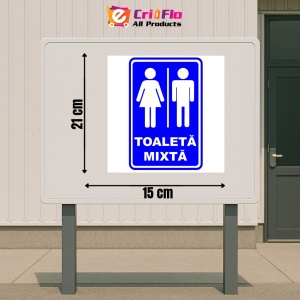 Indicator Toaleta mixta, Sticker autocolant - Img 2