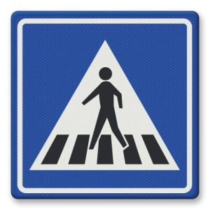 Indicator Trecere de pietoni, Sticker autocolant