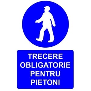 Indicator Trecere obligatorie pentru pietoni indicator de obligativitate, Sticker autocolant