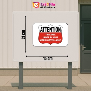 Indicator Under 24 Hour Video Surveillance Sign, Sticker autocolant - Img 2