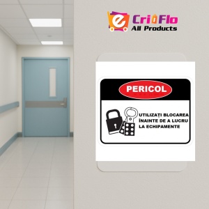 Indicator Utilizati blocarea inainte de a lucra la echipamente, Sticker autocolant - Img 5