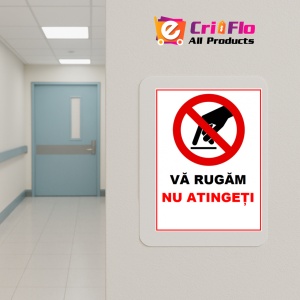 Indicator Va rugam nu atingeti nimic, Sticker autocolant - Img 5