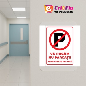 Indicator Va rugam nu parcati proprietate privata, Sticker autocolant - Img 5