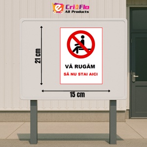 Indicator Va rugam sa nu stai aici, Sticker autocolant - Img 2