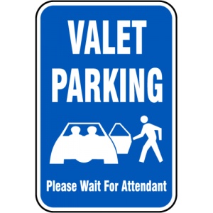 Indicator Valet Parking Wait For Attendant Sign, Sticker autocolant