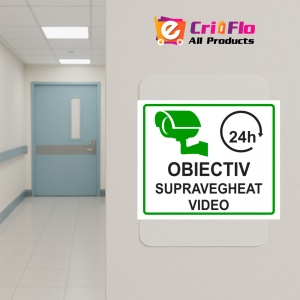 Indicator Verde obiectiv supravegheat video, Sticker autocolant - Img 5