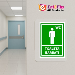 Indicator Verde pentru toaleta barbati, Sticker autocolant - Img 5