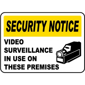 Indicator Video Surveillance In Use Sign, Sticker autocolant