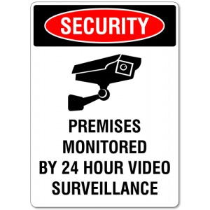 Indicator Video Surveillance Sign, Sticker autocolant