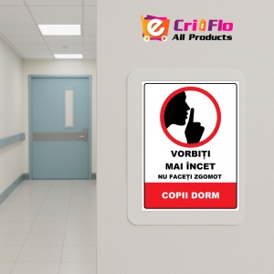 Indicator Vorbiti mai incet nu faceti zgomot copii dorm, Sticker autocolant - Img 5