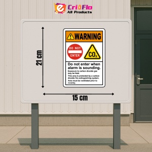 Indicator Warning CO2 Do Not Enter When Alarm Sounds Sign, Sticker autocolant - Img 2