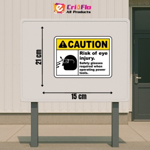 Indicator When Operating Power Tools Sign, Sticker autocolant - Img 2