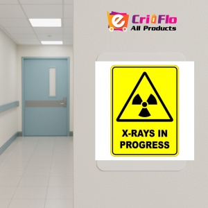 Indicator X Rays In Progress Warning Safety Sign, Sticker autocolant - Img 5