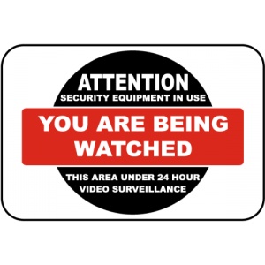 Indicator You Are Being Watched Sign, Sticker autocolant