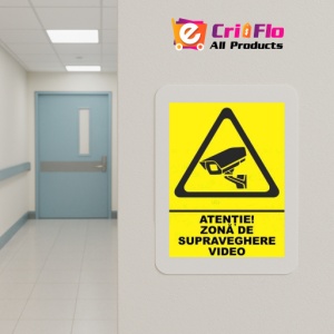 Indicator Zona de supraveghere video, Sticker autocolant - Img 5