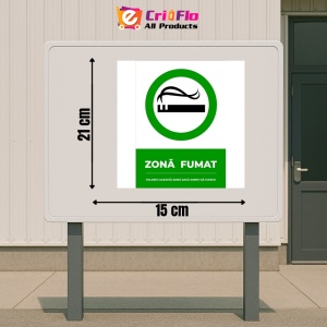 Indicator Zona fumat, Sticker autocolant - Img 2