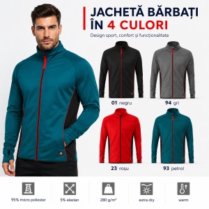 Jachetă Polar Fleece Stretch Bărbați tip Bluză Hanorac cu Fermoar Malfini Rimeck Vertex W41 – 280 g/m²