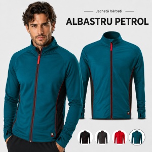Jachetă Polar Fleece Stretch Bărbați tip Bluză Hanorac cu Fermoar Malfini Rimeck Vertex W41 – 280 g/m² - Img 11