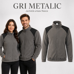 Jachetă Polar Fleece Unisex Damă Bărbat Malfini Hi-Q 506 – 360 g/m², Umeri Impermeabili - Img 15