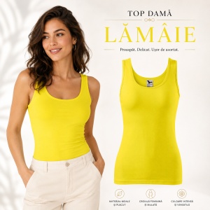 Maiou damă Malfini Triumph 136, top casual / tricou fără mâneci, 95% bumbac, XS–2XL, 16 culori - Img 17