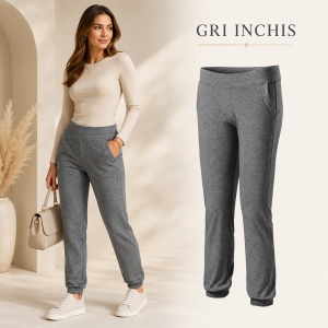 Pantaloni Damă Malfini Leisure 603, 95% Bumbac, 5% Elastan, Talie Elastică, Buzunare Înclinate, Croială Dreaptă, XS–2XL, 4 Culori - Img 12