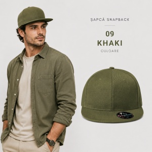 Șapcă Bărbat Unisex tip Snapback cu Cozoroc Drept, Reglabilă – RAP 6P 302 - Img 11