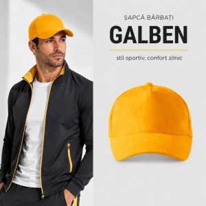 Șapcă Bărbați Sport din Bumbac, Reglabilă cu Cataramă și Cozoroc Curbat – 5P 307 - Img 16