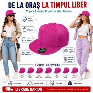 Șapcă damă RAP Malfini 301 5P, 100% bumbac, reglabilă, 7 culori - Img 3